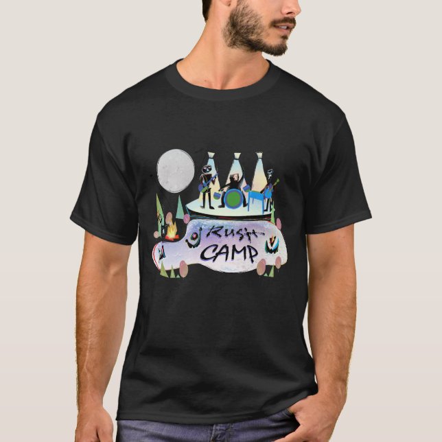 O t-shirt escuro básico RushCamp dos homens! 2019 (Frente)