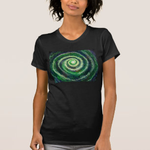 O t-shirt escuro das mulheres da galáxia espiral