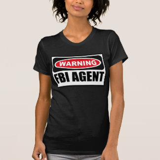 O t-shirt escuro das mulheres de advertência do