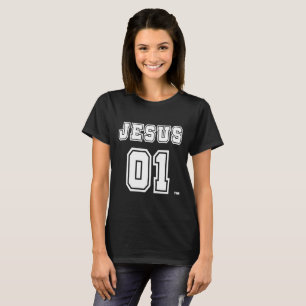 O t-shirt escuro das mulheres de Jesus 01. Jesus