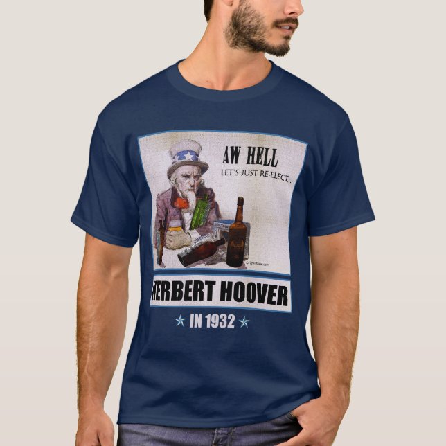 O t-shirt escuro dos homens da campanha de Herbert (Frente)