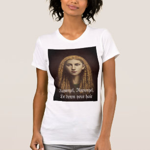 O t-shirt gótico das mulheres de Rapunzel