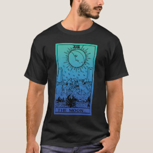 O T-Shirt Gradiente Do Cartão De Lua