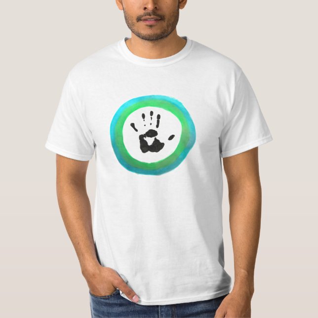 O t-shirt humano da bandeira (Frente)