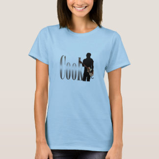 O t-shirt leve das mulheres do cozinheiro