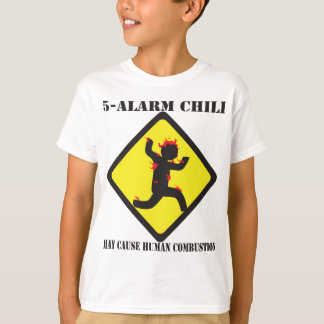 O t-shirt leve de 5 miúdos do pimentão do alarme