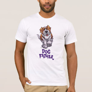 O t-shirt leve dos homens do pai do cão de St