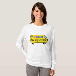 O t-shirt longo da Capa do ônibus do amor da