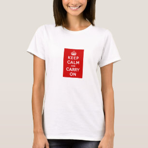O t-shirt mantem a calma e continua