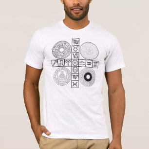 O t-shirt metafísico da chave do calendário (par