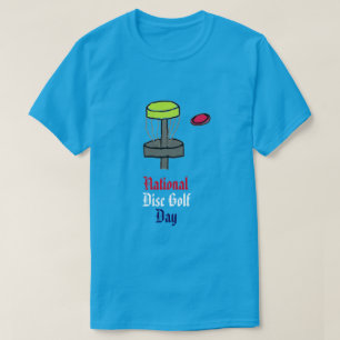 O t-shirt nacional do dia do golfe do disco