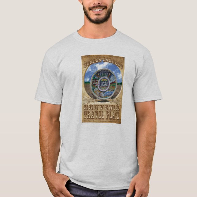 O t-shirt o maior da placa do viagem da lembrança (Frente)