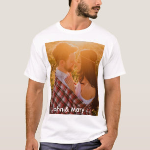 O T-Shirt personalizado carrega a sua fotografia e