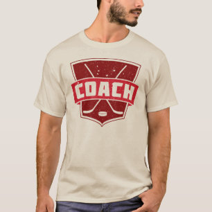 O t-shirt retro dos homens do estilo do treinador