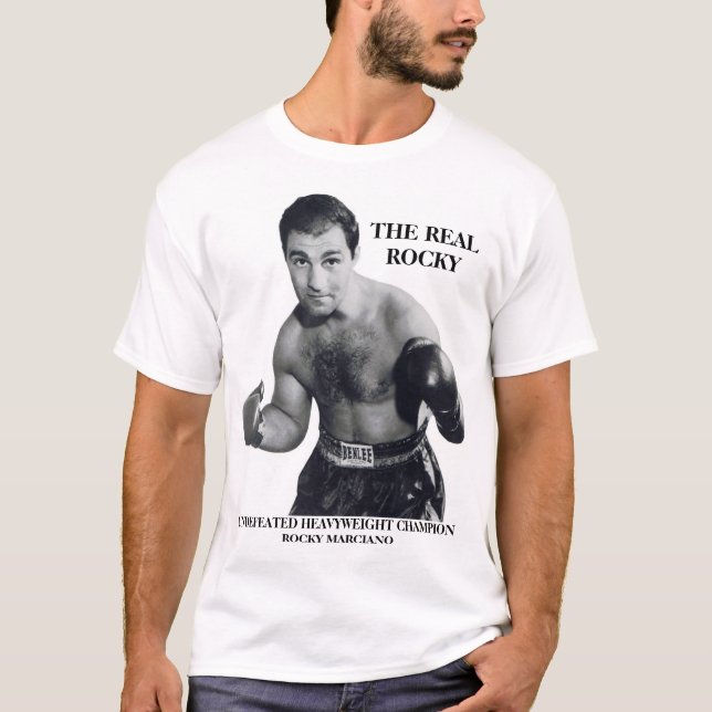 O t-shirt ROCHOSO REAL de "ROCKY MARCIANO" (Frente)