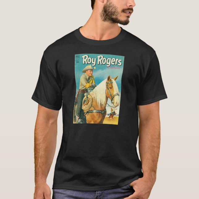 O t-shirt ROY ROGERS & PROVOCA o cobrir 1952 de (Frente)