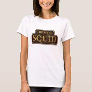 O t-shirt salgado das mulheres do calamar