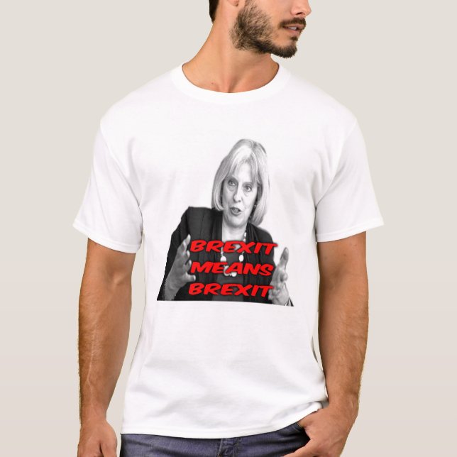 O t-shirt Theresa pode meios Brexit de Brexit (Frente)