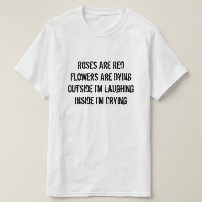 O t-shirt triste do poema (Frente do Design)