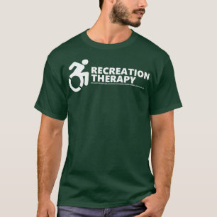 O t-shirt verde clássico da terapia da recreaçã