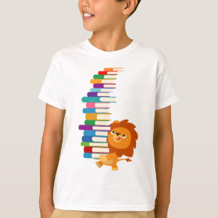 O t-shirt voraz dos miúdos do leitor (leão dos
