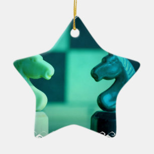 O tabuleiro de xadrez Knights o ornamento