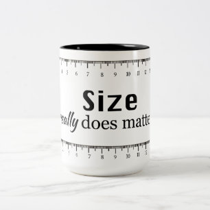 O tamanho realmente importa caneca