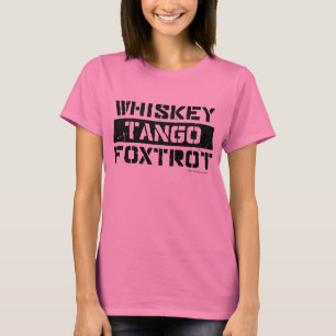 O tango do uísque Foxtrot o t-shirt das mulheres