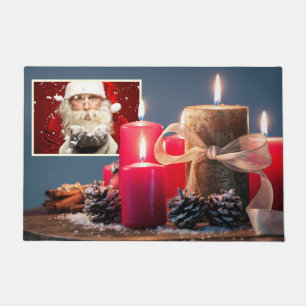 O tapete de porta de Natal personalizado da FOTO