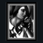 "O Telefone" Art Deco Impressão - Tamara de Lempic<br><div class="desc">Tamara de Lempicka Art Deco 16 x 20 Impressão</div>