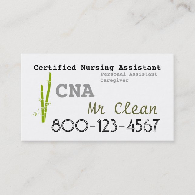 O tema de bambu PODE modelo de cartão de negócios (Frente)