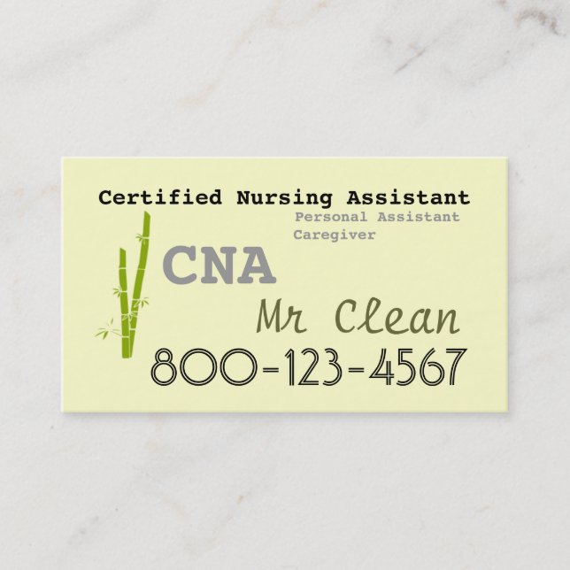 O tema de bambu PODE modelo de cartão de negócios (Frente)