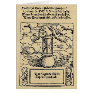 O Tempo Aguarda Nenhum Cartão De Saudação Sepia