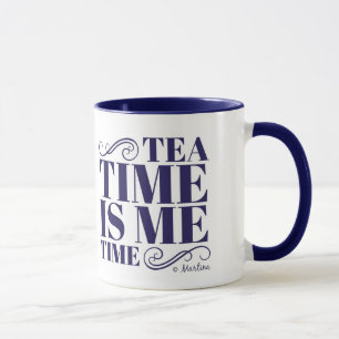 O tempo do chá é mim caneca do tempo - marinho