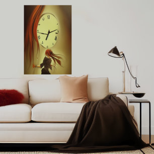 O tempo é valioso   AI Art Poster