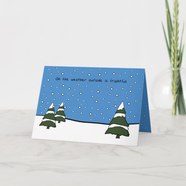 O Tempo Lá Fora É Um Cartão Assustador (Frente)