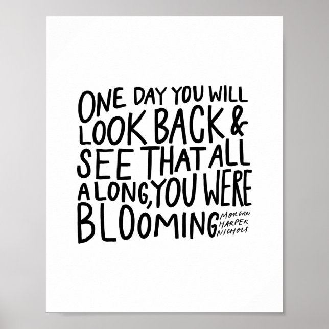 "..o tempo todo você estava florescendo" - poster (Frente)