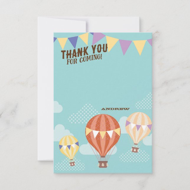 O tempo voa cartões de agradecimentos (Frente)