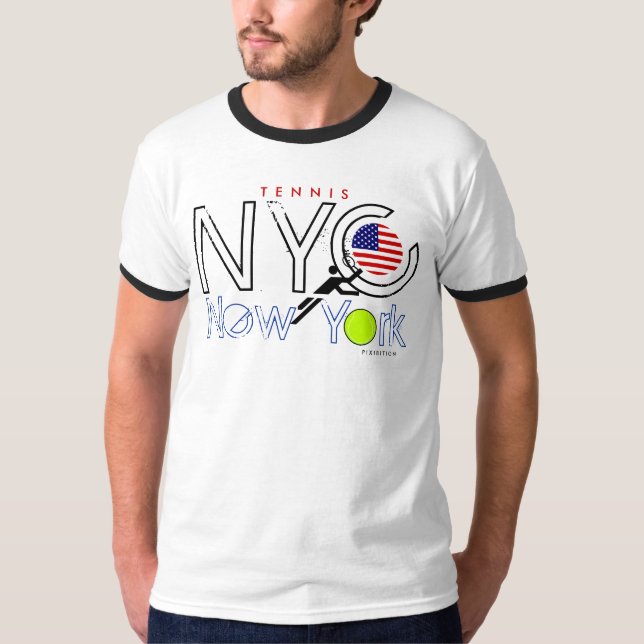 O tênis E.U. de NYC abre o t-shirt (Frente)