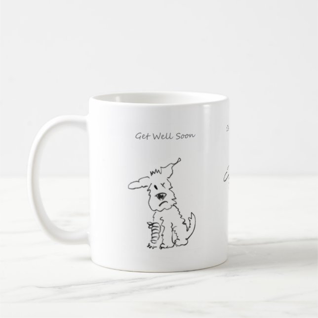 O terrier bonito obtem logo a caneca boa (Esquerda)