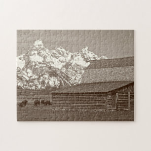 O Tetons grande do quebra-cabeça da fileira do