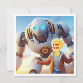 O teu amigo do filho e robô, o melhor cartão de am