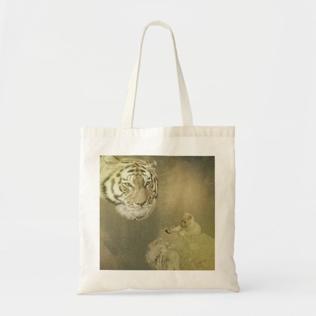 O Tigre E O Gatinho, Bolsa Tote orçamento (Frente)