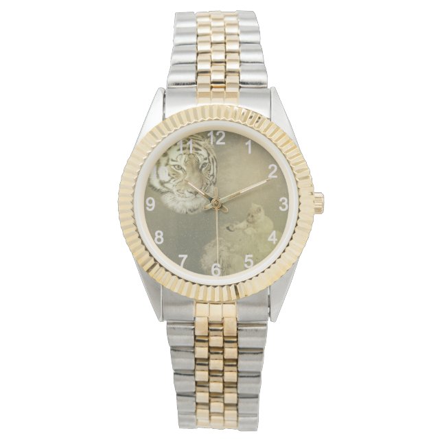 O Tigre E O Gatinho, O Relógio De Escrita Unisex (Frente)