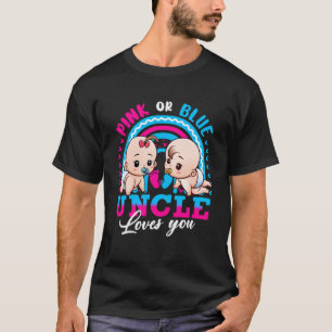 O Tio Rosa Ou Azul Te Ama A Camisa Sexo De Bebê Re