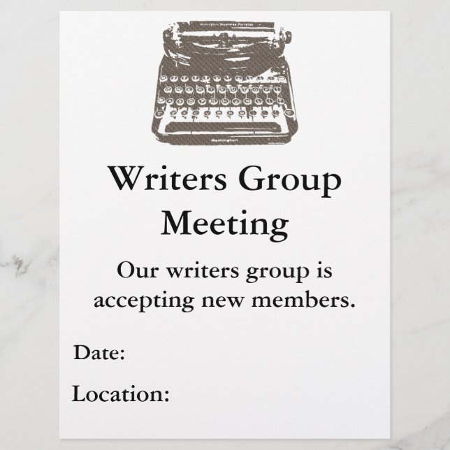 o tipo de máquina de escrever - folheto (Frente)