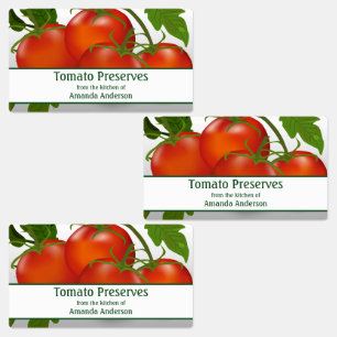 O Tomate Preserva a etiqueta de Comida do Retângu