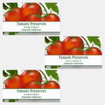 O Tomate Preserva a etiqueta de Comida do retângul