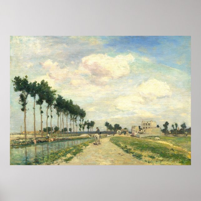 O Towpath - Johan Jongkind Fine Art Poster (Frente)