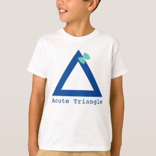 O triângulo agudo caçoa o t-shirt